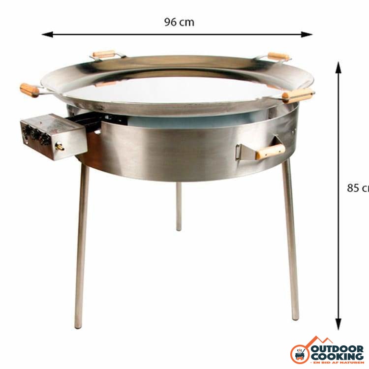 Paellapande inkl. gasblus - PRO-960 inox rustfri - Outdoor Cooking