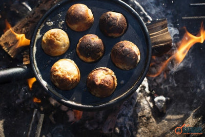 Æbleskiver - Mad over bål