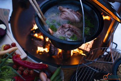 Bålfad med grillrist 80 cm - Outdoor Cooking