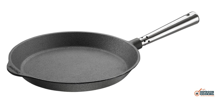 Dyb Stegepande I Støbejern 20-28 Cm Håndtag Stål 25 Med 5.5 Kant + Glaslåg Båludstyr