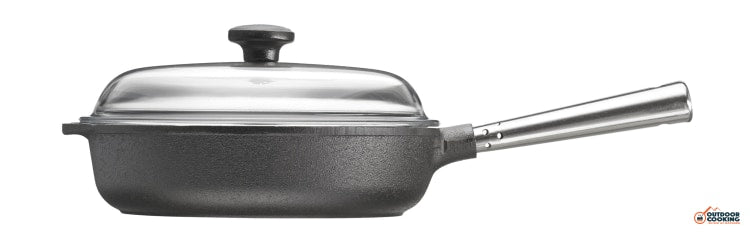 Dyb Stegepande I Støbejern 20-28 Cm Håndtag Stål Båludstyr