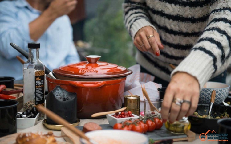 Emaljeret støbejernsgryde 6 L - Outdoor Cooking