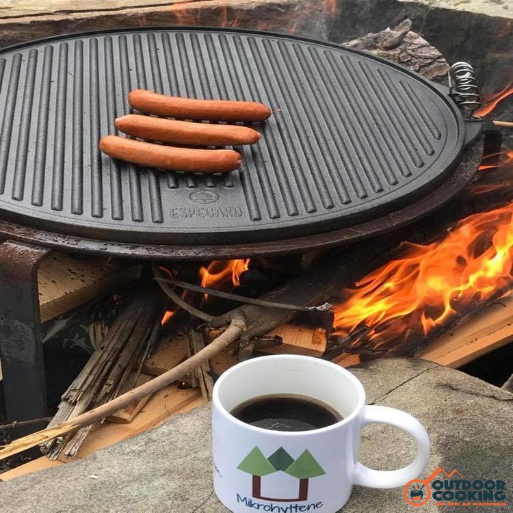 Grillpande i støbejern, vendbar 47 cm - Outdoor Cooking