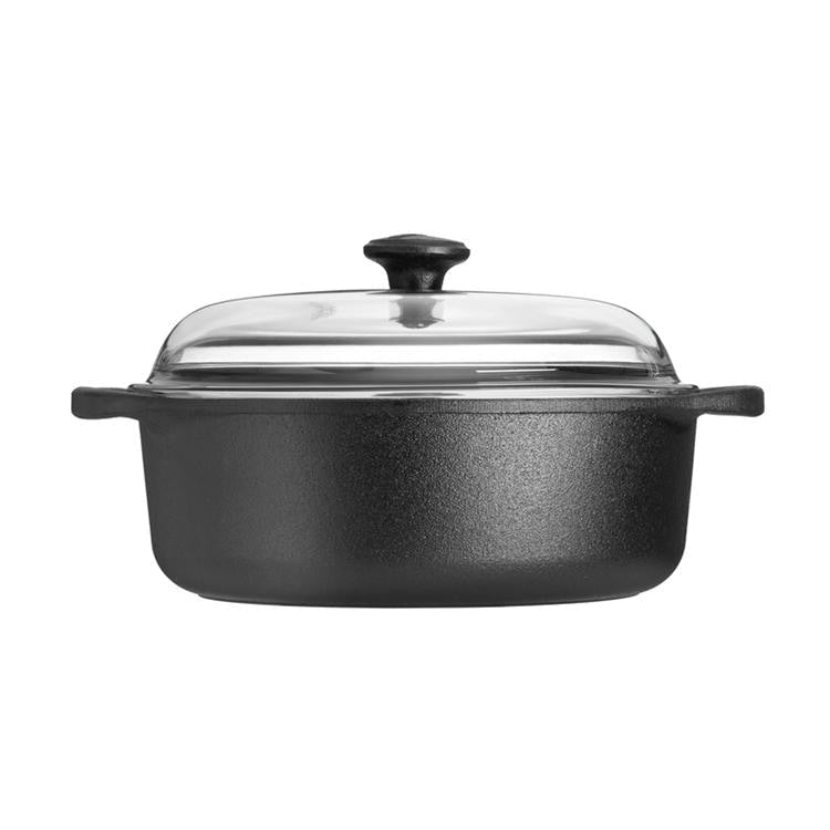 Gryde I Støbejern 3.0-7.0 Liter M. Glaslåg Båludstyr