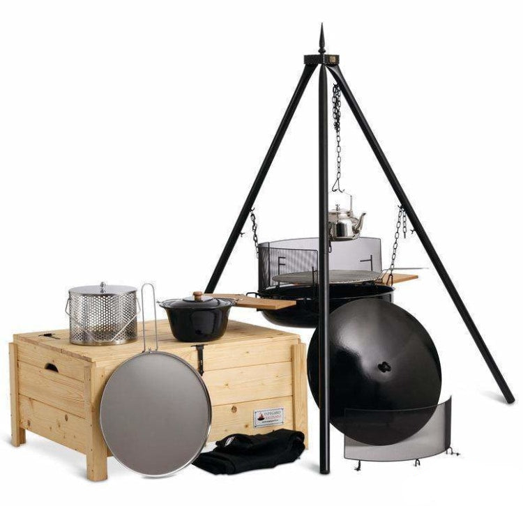 Komplet bålsæt med bålstativ 60 cm - Outdoor Cooking